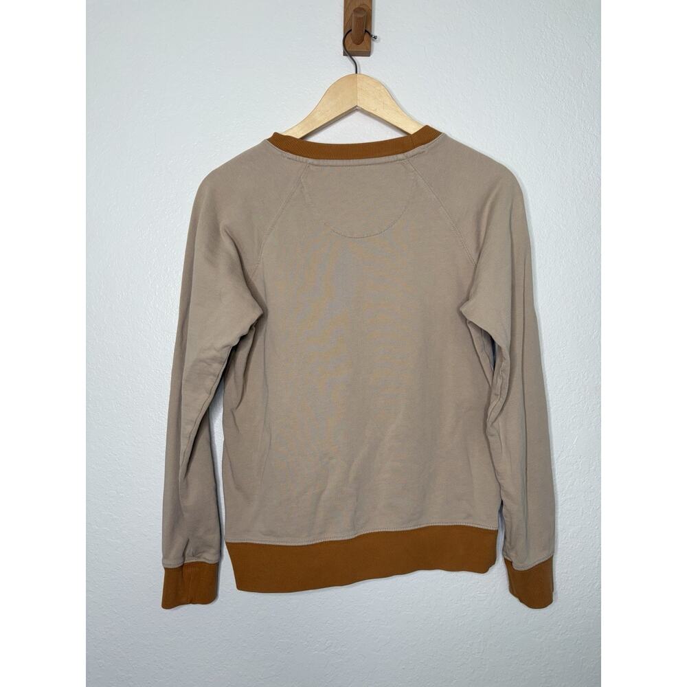 Patagonia Organic Cotton Crewneck Sweatshirt Two-Tone Tan Women's Size Small - Picture 4 of 4